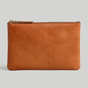 Madewell leather pouch clutch